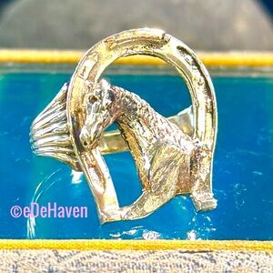 Custom Gold Horseshoe Ring